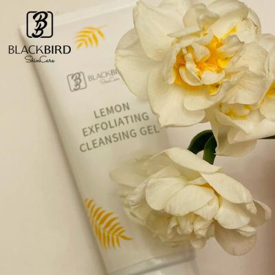 China DEEP CLEANING Private Label Remove Dead Face Wash Lemon Skin Cleanser OEM/ODM Mild Deep Natural Exfoliating Facial Cleanser for sale