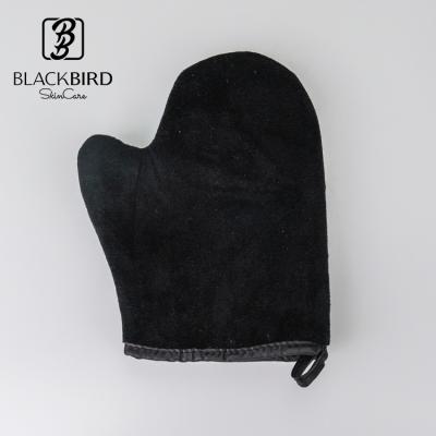 China Private Label Washable Sunless Black Self Application Soft Glove Reusable Tanning Glove for sale