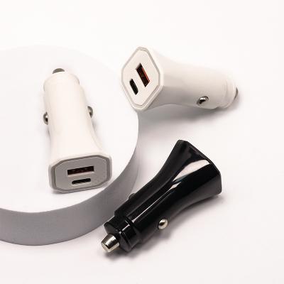 China Mobile Phone USB Car Charger For iPhone 38W Quick Charge 3.0 Type C QC PD 3.0 Fast Charging Xiaomi Auto Mobile Phone Chargers for sale