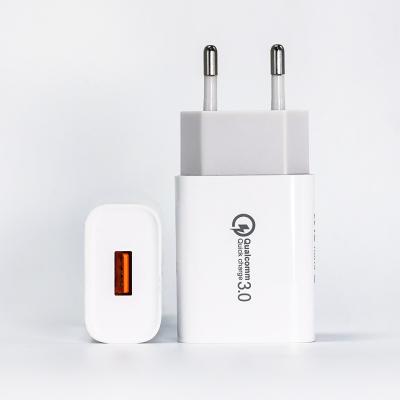 China OEM ODM 15W 18W USB Charger Portable Mobile Phone Charger QC 3.0 Quick USB Wall Charger Portable Mobile Charging for sale