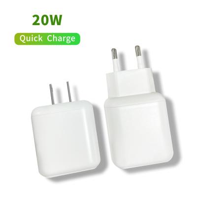 China Mobile Phone EU USA 12W 18W 20W Adapter 2 In 1 Type-C Palladium QC3.0 Fast Wall Phone Charger for sale