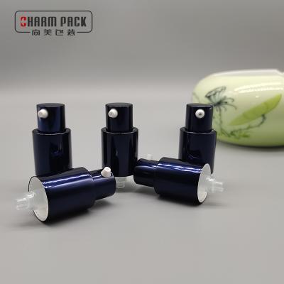 China Non spill factory sale directly 18/410 royal blue spring cream pump alu treatment pump for sale