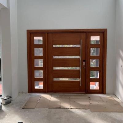 China Luxury Bedroom Swing Front Pivot Door With Sidelights for sale