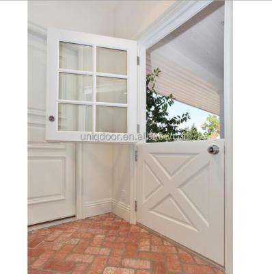 China Modern white interior dutch wooden doors, traditional front door for sale