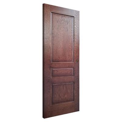 China Customized Modern Stained Core MDF Solid Wood Panel Doors With Plywood Frame for sale