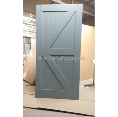 China Sliding Single Panel White Sliding Barn Door With Sliding Door Hardware for sale