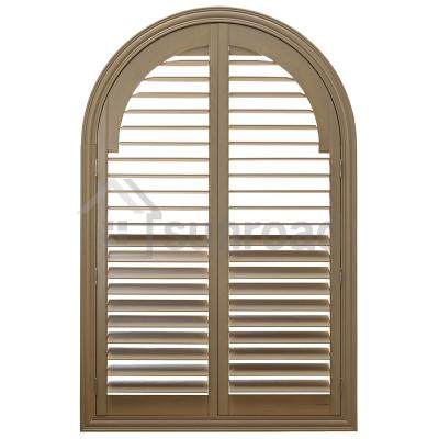 China Modern High Quality Custom Plantation Wood Shutter Louvered Window Shades Wood Shutters Around Window Shades for sale