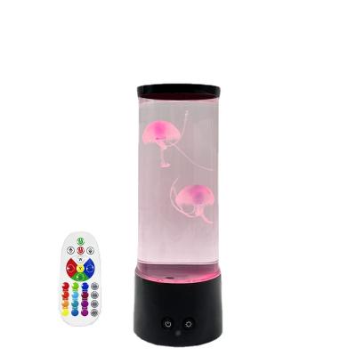 China Modern Color Decoration Bedside Table Night Light LED Jellyfish Mood Changing Lamp for sale