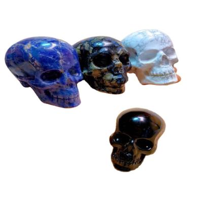 China China Wholesale Crystal Skulls Serums Black Obsidian Crystal Carved For Decarion Home for sale