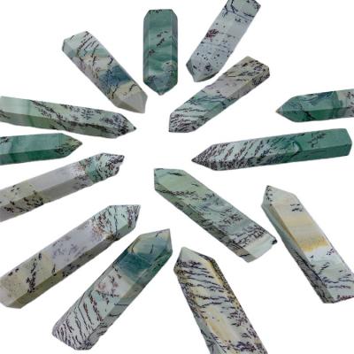 China Wholesale New China Natural Stone Crystal Point Wand Dendritic Agate Healing Tower For Home Decoration for sale