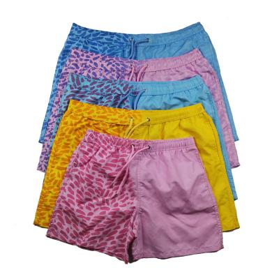 China Custom Quick Dry Color Change Men's Changing Swimwear Swimwear Shorts Swim Trunks For Men for sale