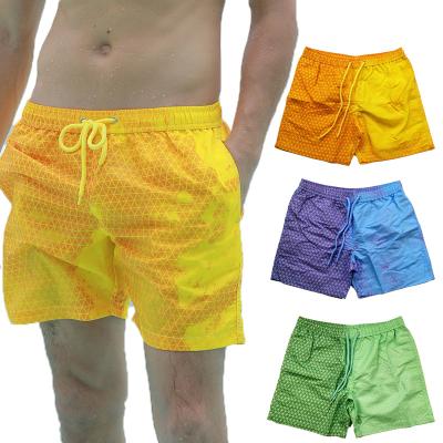 China Color Change 2021 Wholesale Shorts Roll Up Swimwear Changes Swimshorts Color Changing Swimming Trunks for sale