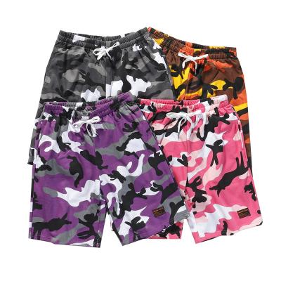 China French Terry Men Piping Camo Shorts Private Label Breathable Weave Reverse Cotton Sweat for sale