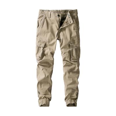 China Pocket Stacked Six Pile Men's Breathable Khaki Utility Jogger Multi Tactical For Mens Streetwear Cargo Pants for sale