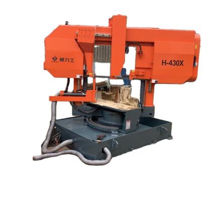 China Building Material Shops HAWN BANDSAW Machine H-430X Cutting Hydraulic Tension 3200 Hydraulic Control Hydraulic Clamping Supplied for sale