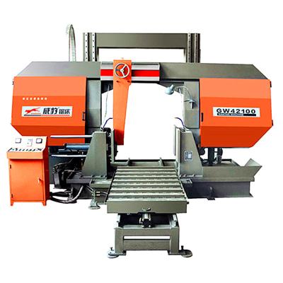 China Manufacturing Plant beam cutting double column metal cutting band saw machine GW42100 for sale