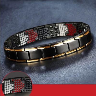 China Bio Bracelet 350Pcs Magnets 316L Stainless Steel Casual/Sports Germanium Magnetic Pain Relief for sale