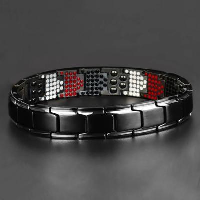 China Magnetic Health Bracelet 350Pcs Magnets 316L Stainless Steel Casual/Sports Stylish Anti-fatigue for sale