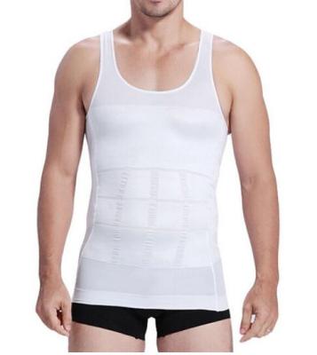 China Durable Men's Slimming Vest Tightening Flat Burning Trainer Spandex Compression Body Shaper Shirt for sale