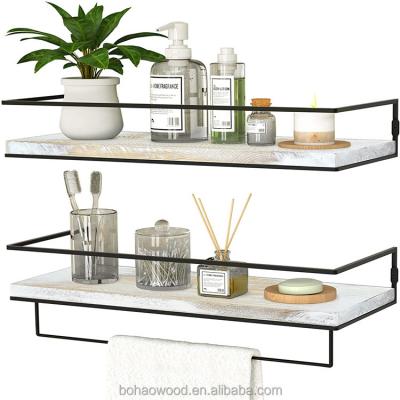 China Minimalist Wooden Wall Mounted Bookshelf Bookshelf Hanging Shelf for sale