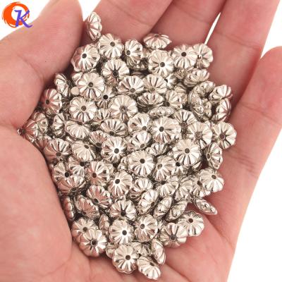 China DIY Jewelry Making Beads Cordial Design 8MM Loose Beads 1000Pcs Acrylic Earring Findings Flower Shapes Rhodium Plating DIY Hand Made Jewelry for sale