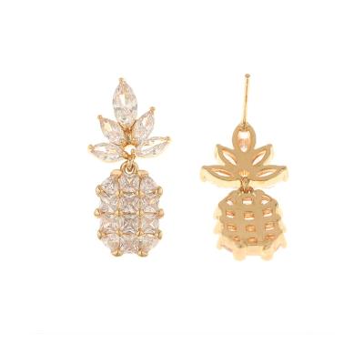 China Cordial Earring Jewelry Accessories Design 20Pcs 14*32MM CZ Earrings Stud Jewelry Accessories Pineapple Shape Hand Made for sale