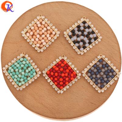 China DIY Jewelry Making Jewelry Accessories Cordial Design 20Pcs 32*32MM Jewelry Accessories Hand Made Pendant Square Shape DIY Making Square for sale