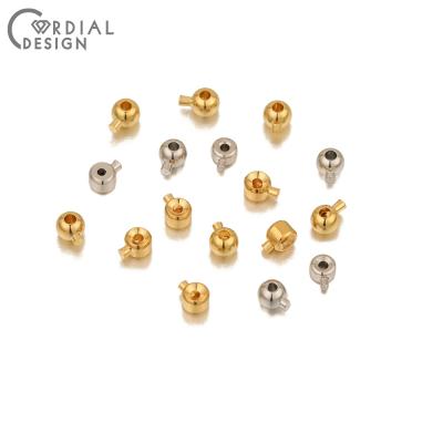 China DIY Jewelry Findings Accessories 20Pcs Design Crimp Cord Cordial End Beads Genuine Handcrafted DIY Jewelry Findings Gold Plating Jewelry Findings for sale