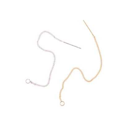 China DIY Jewelry Making Jewelry Accessories Cordial Design 50Pcs 85MM Jewelry Accessories Earring Stud Real Gold Plating Chain Shape DIY Copper Hand for sale