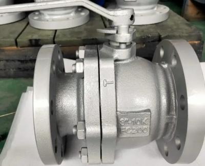 China JIS10K 2-PC FC200 cast iron ball valve for sale