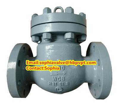 China cast steel check valve WCB 300# flanged swing check valve for sale