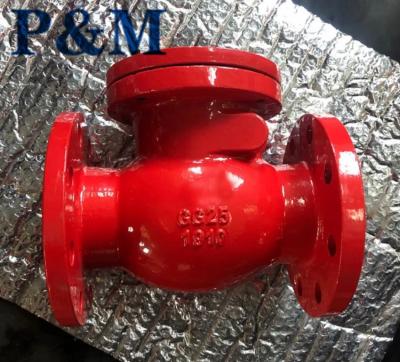 China cast iron metal seal GG25 flanged check valve for sale