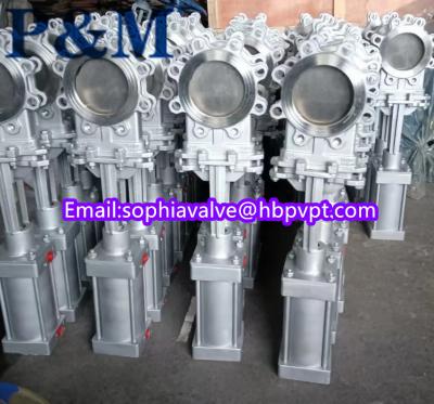 China stainless steel CF8 metal seal knife gate valve for sale