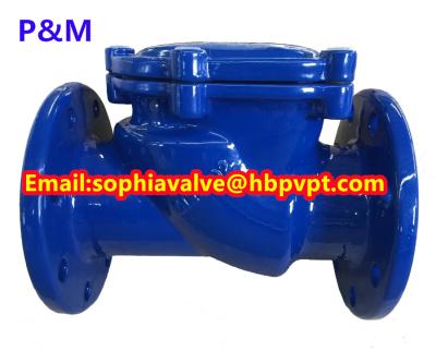 China resilient seal PN10/PN16 cast iron swing check valve for sale