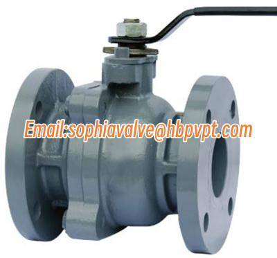 China 10K 2-PC cast iron flanged ball valve for sale