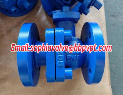 China DIN cast iron flanged 2-pc ball valve made in China for sale