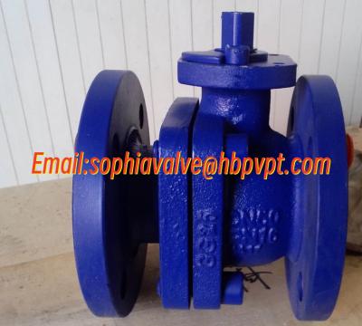 China 2-PC cast iron flanged ball valve with DIN standard for sale