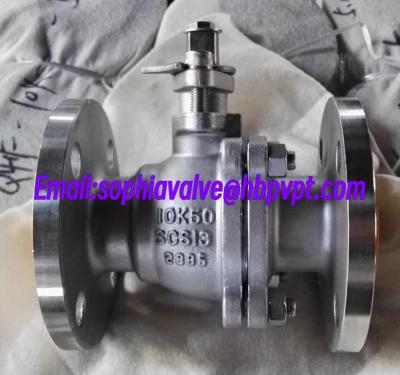 China stainless steel resilient seal JIS10K floating ball valve for sale