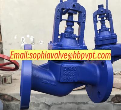 China DN50 GG25 PN16 cast iron bellows globe valve for sale