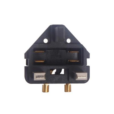 China Residential / General Purpose Plastic Detachable 2 Inner Terminal Power UK Plug Brass Insert Bracket UK Standard 3 Pole Ground Wire Socket Frame BS BS Insert for sale