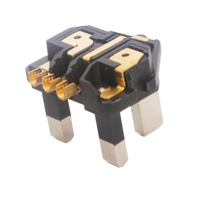 China UK Pin Brass Material British Standard AC Power Plug Socket Mains Plug Adapter Residential/General Purpose Three Cores Three Inserts for sale