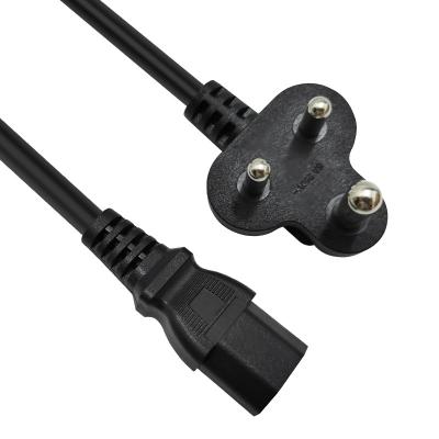 China Residential / Multi-Purpose Standard Round Type 3 Pins Factory Direct Sale India Mains Cord India Plug For Extension Cable for sale