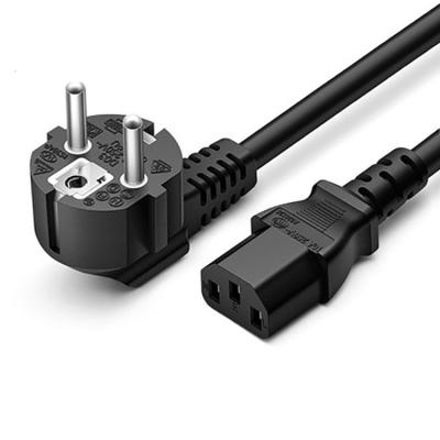 China VDE 2pin standard power cord home appliances EU European mains plug with IEC C13 connector AC power cable for sale