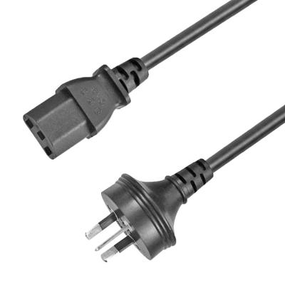 China Home Appliances AC Power Cord SAA Certified Australia Standard Three Pin Plug 3 Square Core 0.75 Core 0.75 Square Platform Power Cord for sale