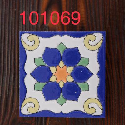 China Modern 100*100 Porcelain Flower Pattern Moroccan Ceramic Wall Tiles Decorative Colorful Tile for sale