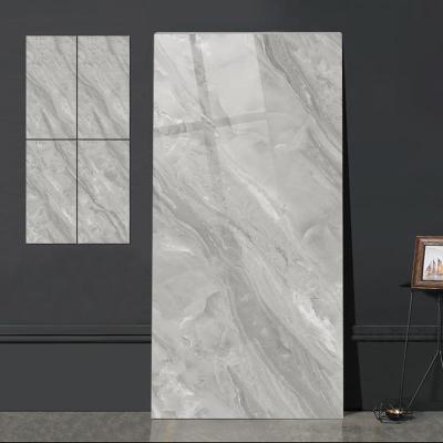 China Modern Home Interior Glossy Glazed Ceramic Tiles Dark Gray Marble Granite Engineering Polished 750x1500mm Porcelain Square for sale