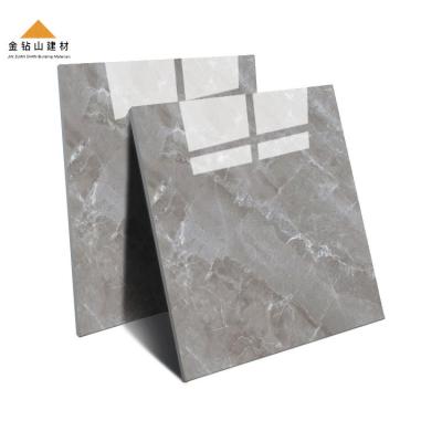 China Caitaiyang Modern Floor Tile 60x60 Gray High Gloss Water Absorbent Non Slip Porcelain Marble Bathroom Floor Tile for sale