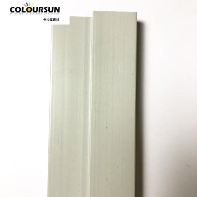 China Modern Eco-friendly Foshan Best WPC Balcony Flooring Waterproof Exterior End Covering Wpc Skirting Board for sale