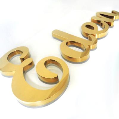 China 3D Buildings Stainless Steel Interior Wall Letter Logo Sign Custom for sale