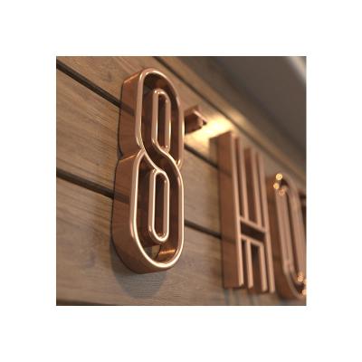 China Easy Installation Decorative Solid Metal 3d Letters Engraved Aluminum Letters And Numbers for sale